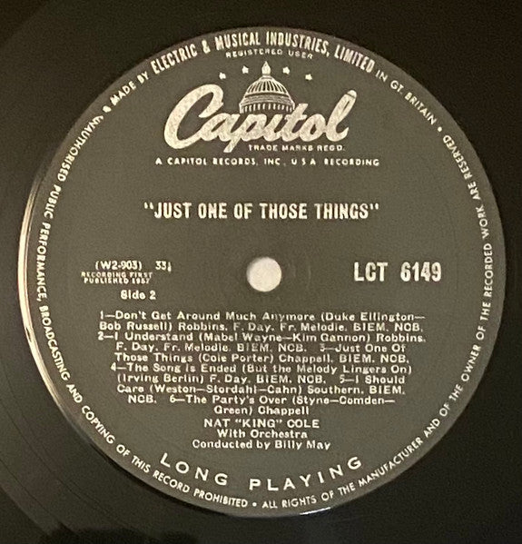 Nat King Cole - Just One Of Those Things (UK MONO ORIGINAL)