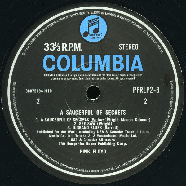 Pink Floyd - A Saucerful Of Secrets (LP) [US] 2016 RP