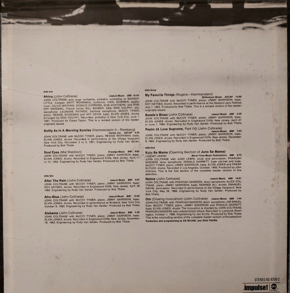 John Coltrane - The Best Of John Coltrane - His Greatest Years (LP) [US] 1st (Very Good Plus (VG+))