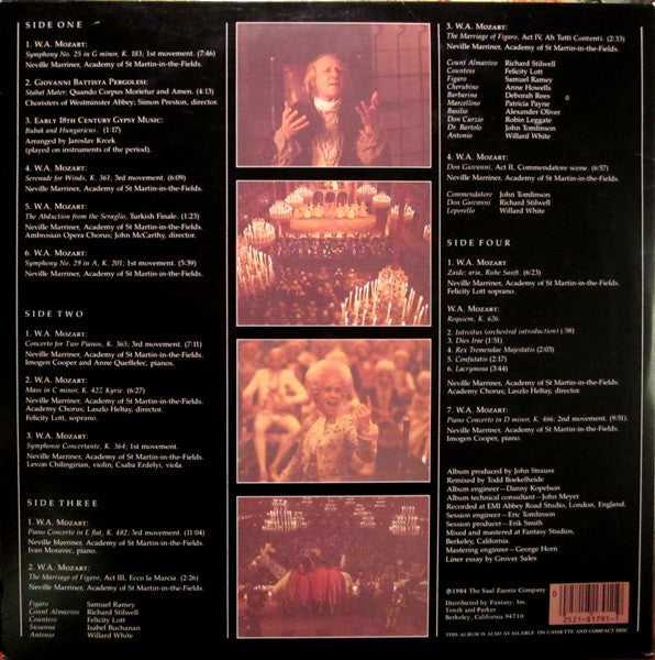 Sir Neville Marriner - Amadeus (Original Soundtrack Recording) (LP) [US] 1st (Near Mint (NM or M-))