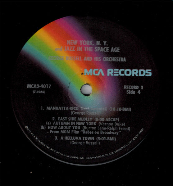George Russell Orchestra - New York, N.Y. And Jazz In The Space Age (LP) [US] 1st (Very Good Plus (VG+))