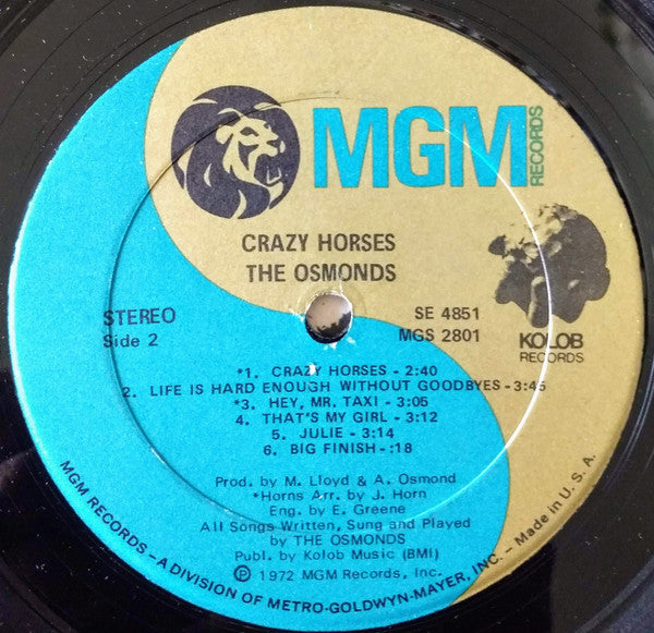 The Osmonds - Crazy Horses (LP) [US] 1st (Near Mint (NM or M-))