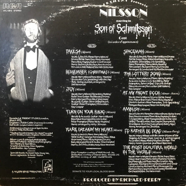 Harry Nilsson - Son Of Schmilsson (LP) [US] 1981 RP (Mint (M))