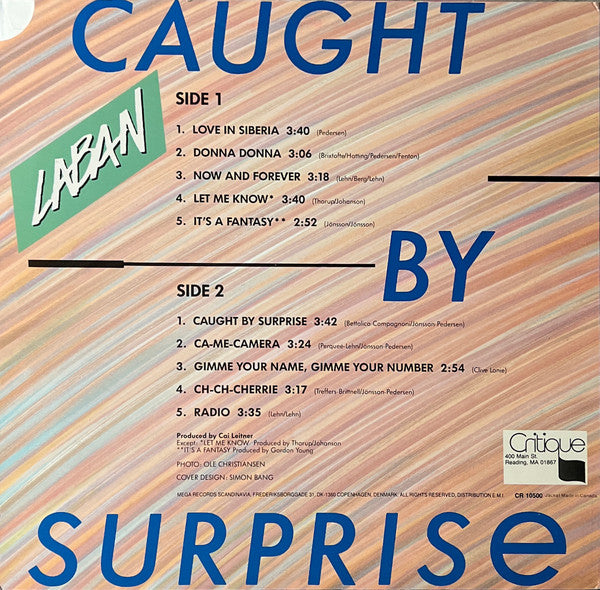 Laban - Caught By Surprise (1985 US Press)