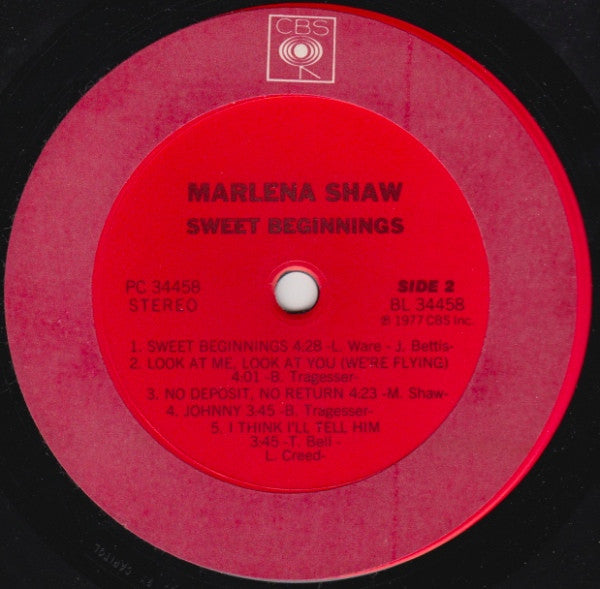 Marlena Shaw - Sweet Beginnings (LP) [US] 1st (Very Good Plus (VG+))
