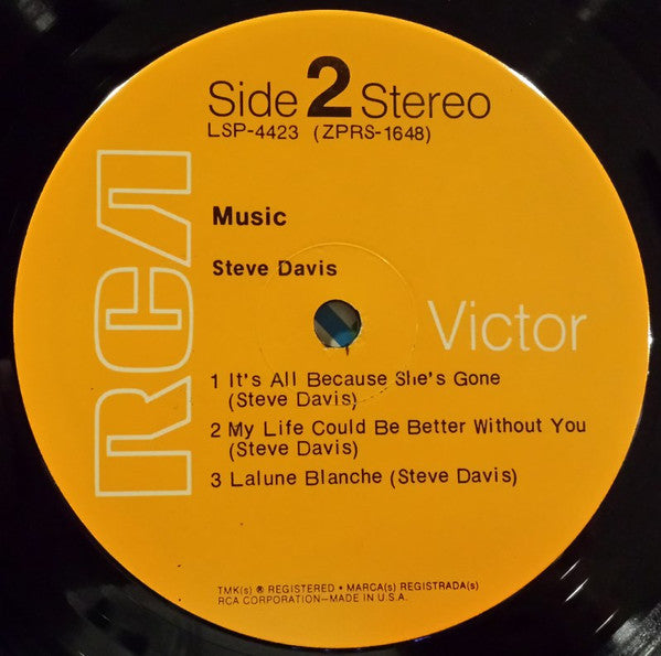 Stephen Allen Davis - Music (LP) [US] 1st (Very Good Plus (VG+))