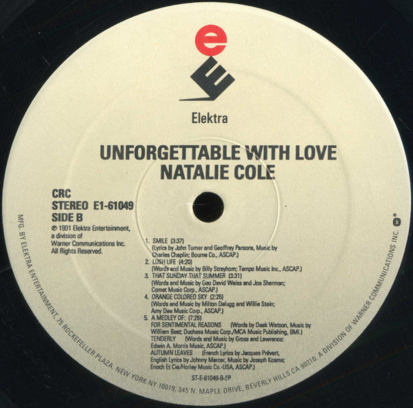 Natalie Cole - Unforgettable With Love (LP) [US] 1st (Near Mint (NM or M-))