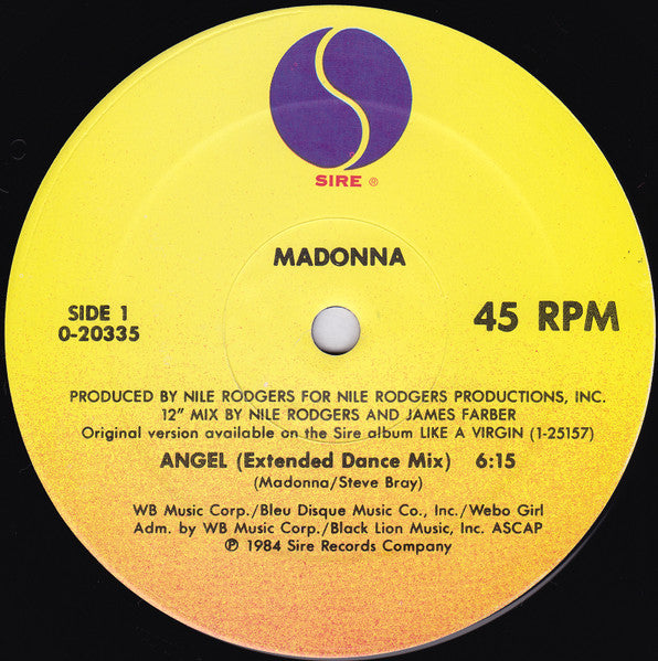 Madonna - Angel (12") [US] 1st