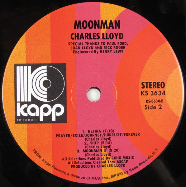 Charles Lloyd - Moon Man (LP) [US] 1st (Near Mint (NM or M-))