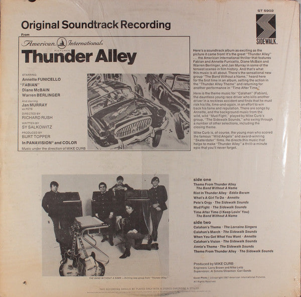 Various - Thunder Alley - Original Soundtrack Recording (LP) [US] 1st (Very Good Plus (VG+))