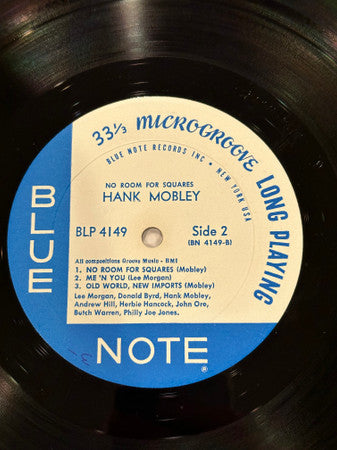 Hank Mobley - No Room For Squares (LP) [US] 1st (Good Plus (G+))