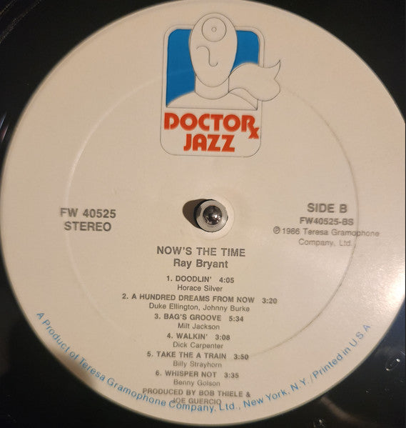 Ray Bryant - Now's The Time (LP) [US] 1987 RP (Near Mint (NM or M-))