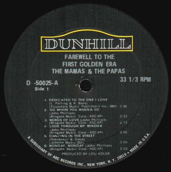 The Mamas & The Papas - Farewell To The First Golden Era (1967 MONO Compilation)