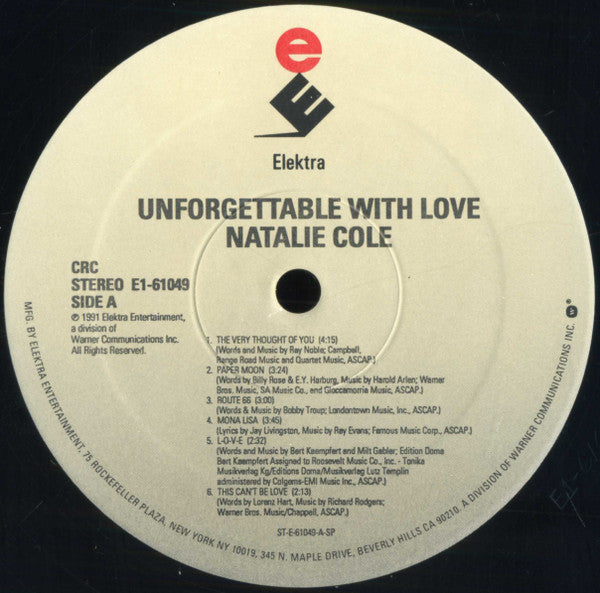Natalie Cole - Unforgettable With Love (LP) [US] 1st (Near Mint (NM or M-))