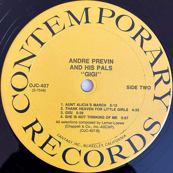 André Previn & His Pals - Modern Jazz Performances Of Songs From Gigi (LP) [US] 1989 RP (Mint (M))
