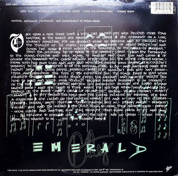 Teena Marie - Emerald City (LP) [US] 1st (Near Mint (NM or M-))