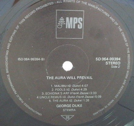 George Duke - The Aura Will Prevail (LP) [Netherlands] 1977 RP