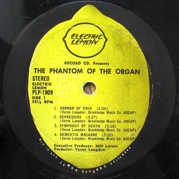 Verne Langdon - The Phantom Of The Organ (1973 Press)