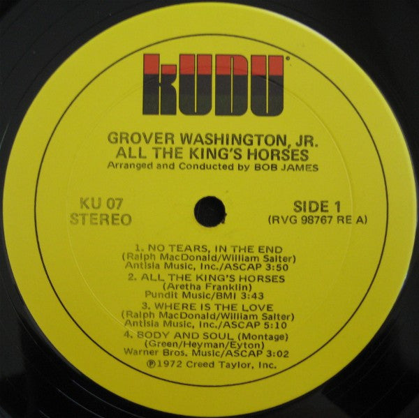 Grover Washington, Jr. - All The King's Horses (1972 STEREO)