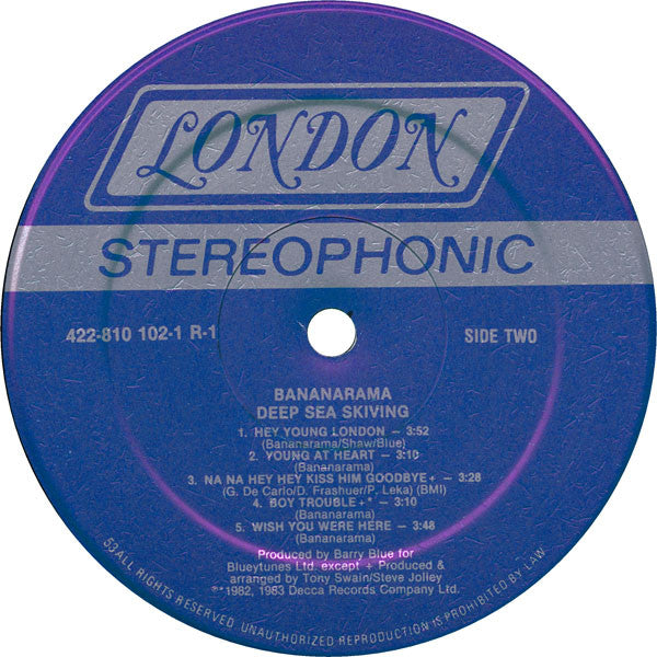 Bananarama - Deep Sea Skiving (1983 STEREO)