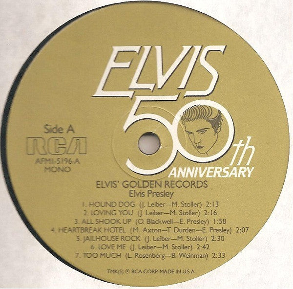 Elvis Presley - Elvis' Golden Records (LP) [US] 1984 RP (Mint (M))