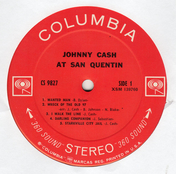 Johnny Cash - Johnny Cash At San Quentin (LP) [US] 1st (Very Good Plus (VG+))