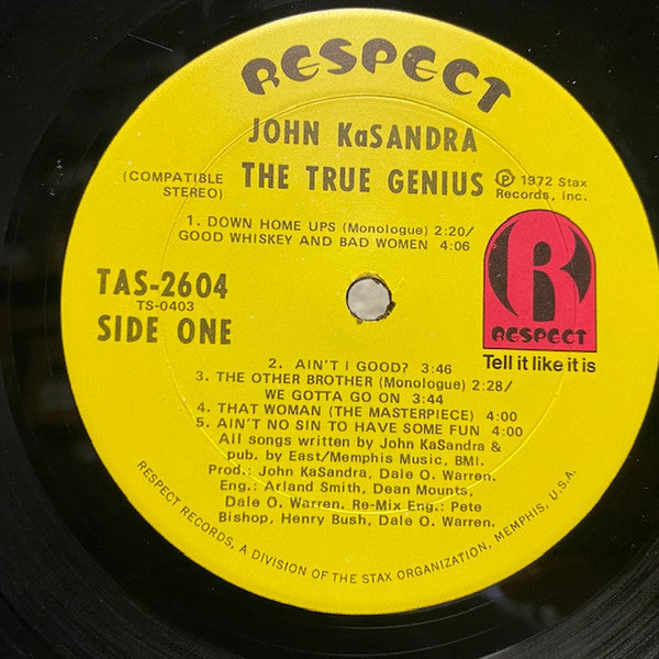 John Kasandra - The True Genius (LP) [US] 1st (Very Good Plus (VG+))