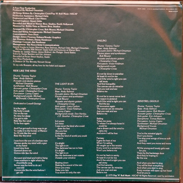 Christopher Cross - Christopher Cross (LP) [US] 1st (Very Good Plus (VG+))