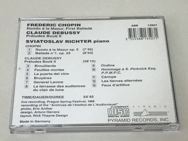Sviatoslav Richter - Chopin/Debussy [Germany] (Near Mint (NM or M-))