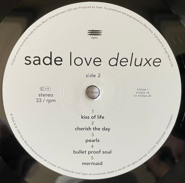 Sade - Love Deluxe (LP) [Europe] 2024 RP (Mint (M))