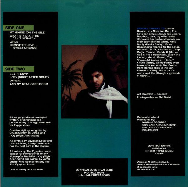 Egyptian Lover - On The Nile (LP) [US] 1st (Very Good Plus (VG+))