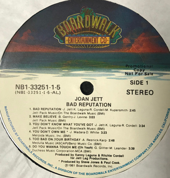 Joan Jett - Bad Reputation (LP) [US] 1st (Near Mint (NM or M-))