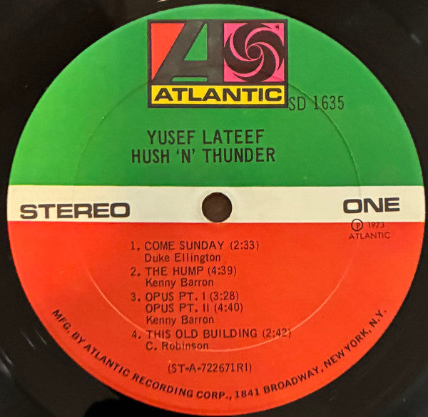 Yusef Lateef - Hush 'N' Thunder (LP) [US] 1st (Very Good Plus (VG+))