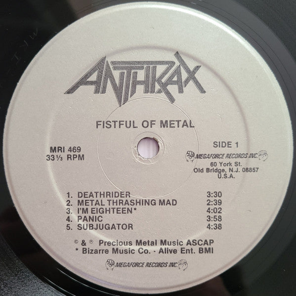 Anthrax - Fistful Of Metal (1984 RP)
