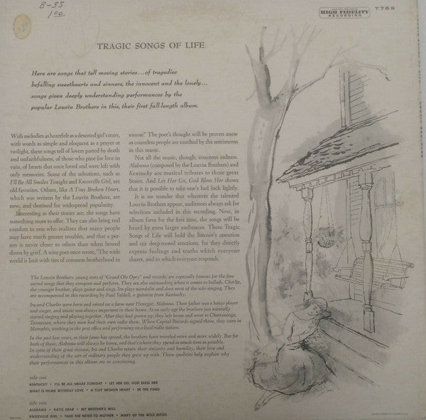 The Louvin Brothers - Tragic Songs Of Life (1956 MONO)