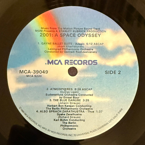 Various - 2001: A Space Odyssey (Music From the Motion Picture Sound Track) Volume Two (LP) [USA & Canada] 1986 RP (Near Mint (NM or M-))