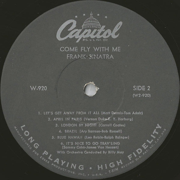 Frank Sinatra - Come Fly With Me (LP) [US] 1st (Very Good (VG))