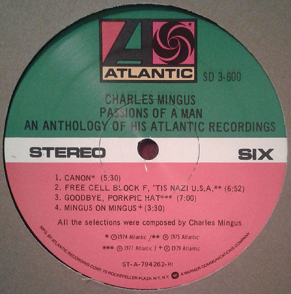 Charles Mingus - Passions Of A Man: An Anthology Of His Atlantic Recordings (LP) [US] 1st (Very Good Plus (VG+))