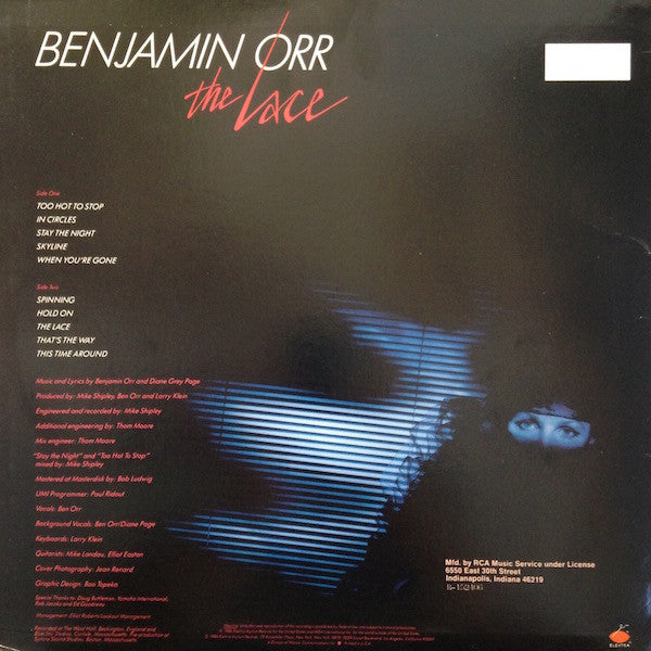 Benjamin Orr - The Lace (LP) [US] 1st (Very Good Plus (VG+))
