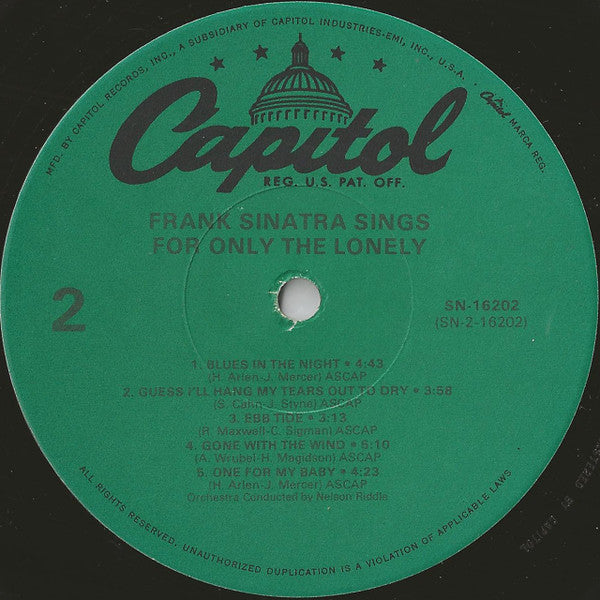Frank Sinatra - Frank Sinatra Sings For Only The Lonely (1980 RE)