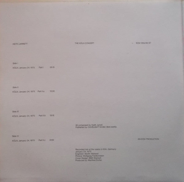 Keith Jarrett - The Köln Concert  (LP) [Spain] 1st