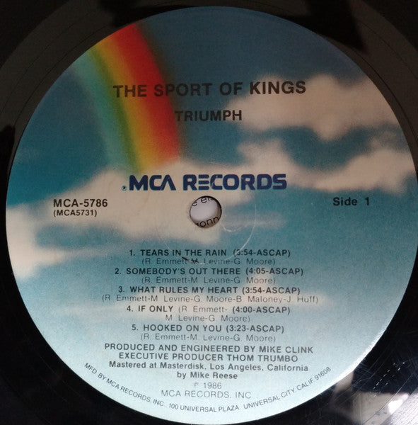 Triumph (2) - The Sport Of Kings (LP) [US] 1st (Very Good Plus (VG+))