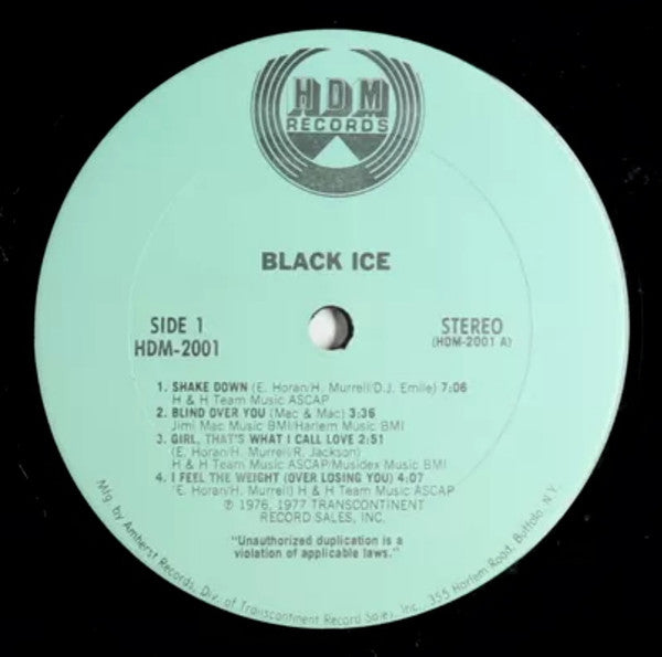 Black Ice - Black Ice (1977 LP)