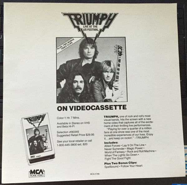Triumph (2) - The Sport Of Kings (LP) [US] 1st (Very Good Plus (VG+))