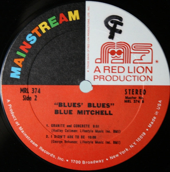 Blue Mitchell - Blues' Blues (LP) [US] 1st (Near Mint (NM or M-))