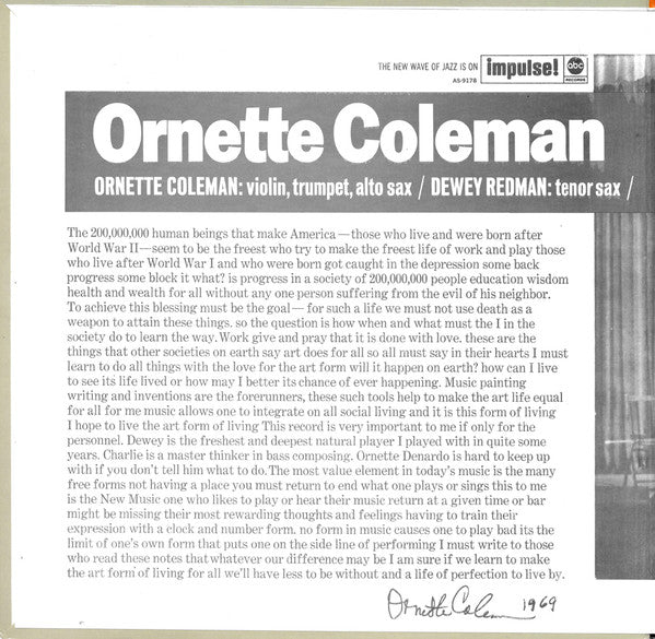 Ornette Coleman - Ornette At 12 (LP) [US] 1st (Very Good Plus (VG+))