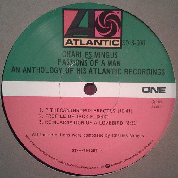 Charles Mingus - Passions Of A Man: An Anthology Of His Atlantic Recordings (LP) [US] 1st (Very Good Plus (VG+))