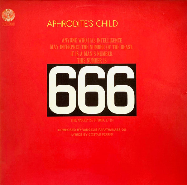 Aphrodite's Child - 666 (LP) [Germany] 1975 RP (Near Mint (NM or M-))