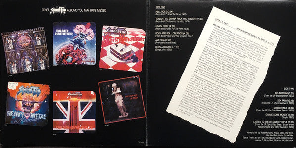 Spinal Tap - Spinal Tap (From The Original Motion Picture Soundtrack "This Is Spinal Tap", An Embassy Pictures Release) (LP) [US] 1st