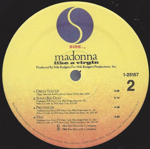 Madonna - Like A Virgin (LP) [US] 1st